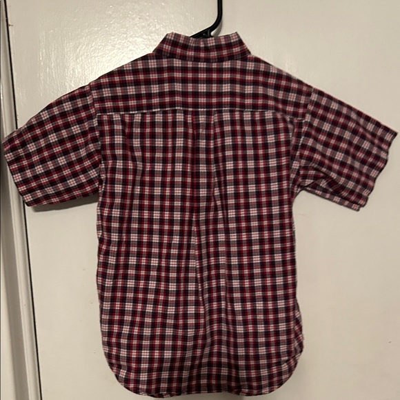 Red Plaid Short Sleeve Shirt - Picture 2 of 3